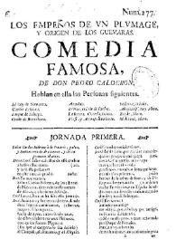 Los empeños de vn plvmage y Origen de los Guevaras | Biblioteca Virtual Miguel de Cervantes