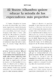 El Teatro Alhambra quiere educar la mirada de los espectadores más pequeños | Biblioteca Virtual Miguel de Cervantes