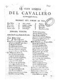 El caballero / de don Agustin Moreto | Biblioteca Virtual Miguel de Cervantes