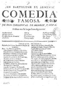 San Bartolome en Armenia / de don Christoval de Monroy, y Silva | Biblioteca Virtual Miguel de Cervantes