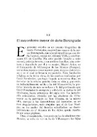 El mayordomo mayor de doña Berenguela / Luciano Serrano O.S.B. | Biblioteca Virtual Miguel de Cervantes