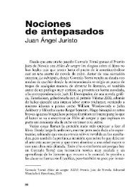 Nociones de antepasados [Reseña] / Juan Ángel Juristo | Biblioteca Virtual Miguel de Cervantes