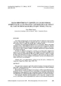 Mapas históricos y gestión de los recursos naturales. La Filtración Cartográfica de Área y el caso de Riomaggiore (Cinque Terre, Italia) / Anna Maria Stagno | Biblioteca Virtual Miguel de Cervantes
