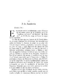 A la Academia [sobre el jardín de El Pardo] / Fr. Julián Zarco Cuevas | Biblioteca Virtual Miguel de Cervantes