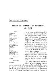 Documentos oficiales. Sesión [de la Academia de la Historia] del viernes 9 de noviembre de 1934. La destrucción de la Cámara Santa de Oviedo / Julio Puyol, Vicente Castañeda, Manuel Gómez Moreno | Biblioteca Virtual Miguel de Cervantes