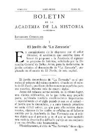 El jardín de "La Zarzuela" / M. López Otero | Biblioteca Virtual Miguel de Cervantes