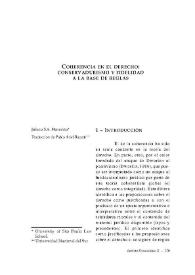 Coherencia en el derecho: conservadurismo y fidelidad a la base de reglas / Juliano S.A. Maranhão; traducción de Pablo Ariel Rapetti | Biblioteca Virtual Miguel de Cervantes