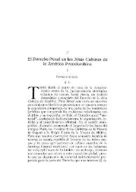 El Derecho Penal en las Altas Culturas de la América Precolombina / Hermann Trimborn | Biblioteca Virtual Miguel de Cervantes