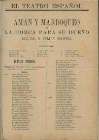 Amán y Mardoqueo ó La horca para su dueño / del Dr. Felipe Godínez | Biblioteca Virtual Miguel de Cervantes