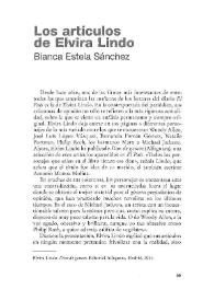Los artículos de Elvira Lindo / Bianca Estela Sánchez | Biblioteca Virtual Miguel de Cervantes