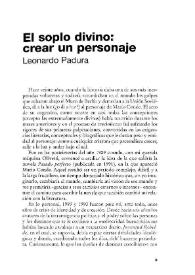 El soplo divino : crear un personaje / Leonardo Padura | Biblioteca Virtual Miguel de Cervantes
