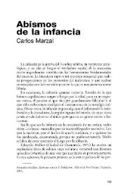 Abismos en la infancia / Carlos Marzal | Biblioteca Virtual Miguel de Cervantes