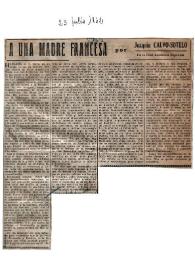 A una madre francesa / por Joaquín Calvo-Sotelo | Biblioteca Virtual Miguel de Cervantes