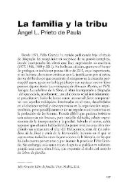 La familia y la tribu / Ángel L. Prieto de Paula | Biblioteca Virtual Miguel de Cervantes