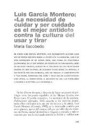 Luis García Montero: "La necesidad de cuidar y ser cuidado es el mejor antídoto contra la cultura del usar y tirar" / María Escobedo | Biblioteca Virtual Miguel de Cervantes