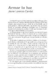 Armar la luz / Javier Lorenzo Candel | Biblioteca Virtual Miguel de Cervantes