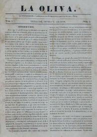 La Oliva. Núm. 1, enero 1º de 1836 | Biblioteca Virtual Miguel de Cervantes