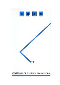 Doxa. Cuadernos de Filosofía del Derecho. Núm. 19, 1996 | Biblioteca Virtual Miguel de Cervantes