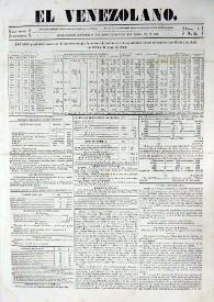 El Venezolano. Núm. 3, lunes 7 de agosto de 1840 | Biblioteca Virtual Miguel de Cervantes