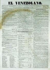 El Venezolano. Núm. 7, lunes 28 de setiembre de 1840 | Biblioteca Virtual Miguel de Cervantes