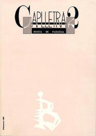 Caplletra: Revista Internacional de Filologia. Núm. 2, primavera 1987 | Biblioteca Virtual Miguel de Cervantes