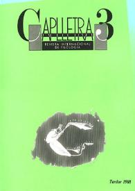 Caplletra: Revista Internacional de Filologia. Núm. 3, tardor 1988 | Biblioteca Virtual Miguel de Cervantes