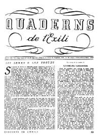 Quaderns de l'exili. Any III, núm. 11, gener-febrer 1945 | Biblioteca Virtual Miguel de Cervantes
