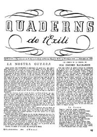 Quaderns de l'exili. Any III, núm. 14, juliol-agost 1945 | Biblioteca Virtual Miguel de Cervantes
