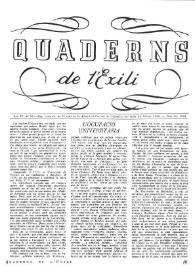 Quaderns de l'exili. Any IV, núm. 20, juny 1946 | Biblioteca Virtual Miguel de Cervantes