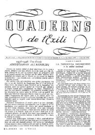 Quaderns de l'exili. Any IV, núm. 21, juliol 1946 | Biblioteca Virtual Miguel de Cervantes