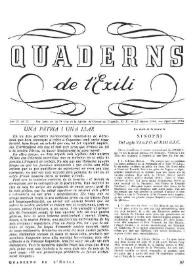 Quaderns de l'exili. Any IV, núm. 22, agost 1946 | Biblioteca Virtual Miguel de Cervantes