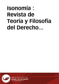 Isonomía : Revista de Teoría y Filosofía del Derecho. Núm. 17, octubre 2002 | Biblioteca Virtual Miguel de Cervantes