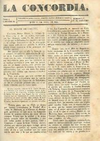 La Concordia. Tomo I, semestre II, núm. 1, 1º de julio de 1844 | Biblioteca Virtual Miguel de Cervantes