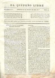 El quiteño libre. Año I, trimestre 2, núm. 16, domingo 25 de agosto de 1833 | Biblioteca Virtual Miguel de Cervantes