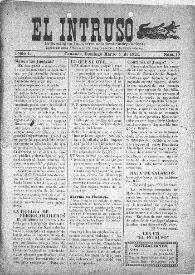 El intruso. Bi-Semanario Joco-serio netamente independiente. Tomo I, núm. 13, domingo 6 de marzo de 1921 | Biblioteca Virtual Miguel de Cervantes