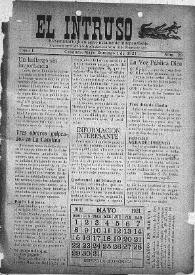 El intruso. Bi-Semanario Joco-serio netamente independiente. Tomo I, núm. 29, domingo 1 de mayo de 1921 | Biblioteca Virtual Miguel de Cervantes
