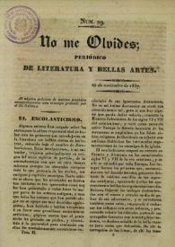 No me olvides. Núm. 29, 19 de noviembre de 1837 | Biblioteca Virtual Miguel de Cervantes