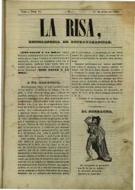 La risa : enciclopedia de extravagancias. Tom. I, Núm. 11, 11 de junio de 1843 | Biblioteca Virtual Miguel de Cervantes