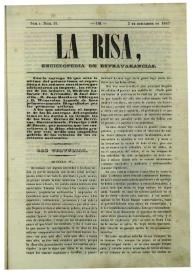La risa : enciclopedia de extravagancias. Tom. I, Núm. 21, 3 de setiembre de 1843  [sic] | Biblioteca Virtual Miguel de Cervantes