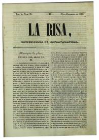 La risa : enciclopedia de extravagancias. Tom. II, Núm. 36, 17 de diciembre de 1843 | Biblioteca Virtual Miguel de Cervantes