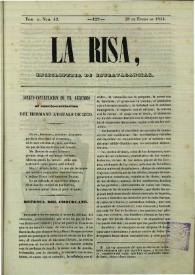 La risa : enciclopedia de extravagancias. Tom. II, Núm. 42, 28 de enero de 1844 | Biblioteca Virtual Miguel de Cervantes
