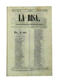 La risa : enciclopedia de extravagancias. Tom. III, Núm. 72, 25 de agosto de 1844 | Biblioteca Virtual Miguel de Cervantes