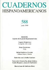 Cuadernos Hispanoamericanos. Núm. 588, junio 1999 | Biblioteca Virtual Miguel de Cervantes
