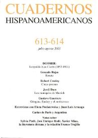 Cuadernos Hispanoamericanos. Núm. 613-614, julio-agosto 2001 | Biblioteca Virtual Miguel de Cervantes