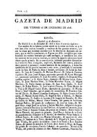 Gazeta de Madrid. 1808. Núm. 156, 16 de diciembre de 1808 | Biblioteca Virtual Miguel de Cervantes