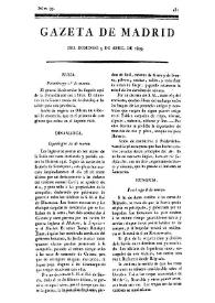 Gazeta de Madrid. 1809. Núm. 99, 9 de abril de 1809 | Biblioteca Virtual Miguel de Cervantes
