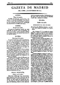 Gazeta de Madrid. 1810. Núm. 323, 19 de noviembre de 1810 | Biblioteca Virtual Miguel de Cervantes