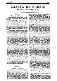 Gazeta de Madrid. 1810. Núm. 356, 22 de diciembre de 1810 | Biblioteca Virtual Miguel de Cervantes