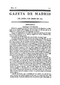 Gazeta de Madrid. 1809. Núm. 16, 16 de enero de 1809 | Biblioteca Virtual Miguel de Cervantes