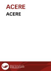 ACERE | Biblioteca Virtual Miguel de Cervantes